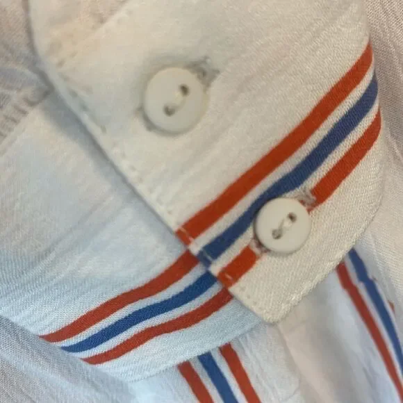 Vero Moda StripedHanna Shirt or Blouse Red White & Blue Size Large New With Tag  - Picture 7 of 11